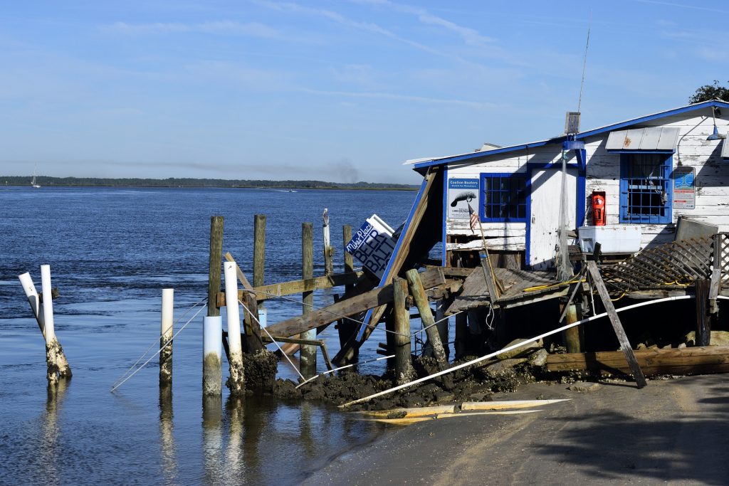 Rising sea levels threaten coastal properties.